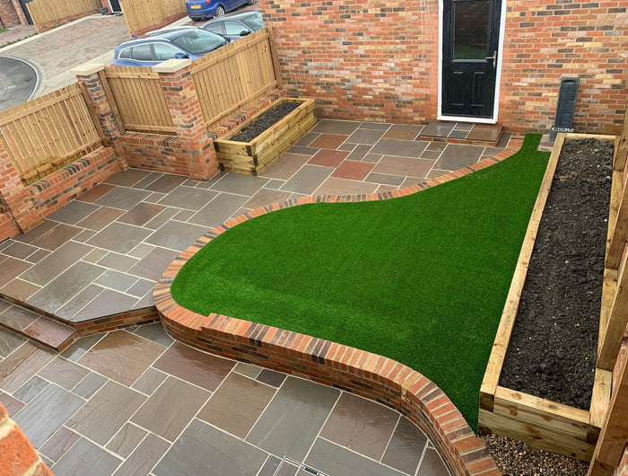 Autumn Brown Indian Sandstone Paving - High quality patio - Calibrated - UK nationwide next day delivery - garden supplies